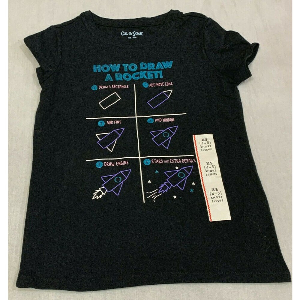 NWOT CAT JACK  GIRLS SHIRT SIZE 4-5